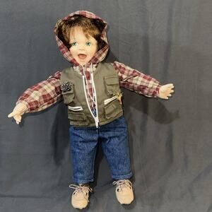 Aston Drake Porcelain doll What A Catch outdoor nature theme fishing